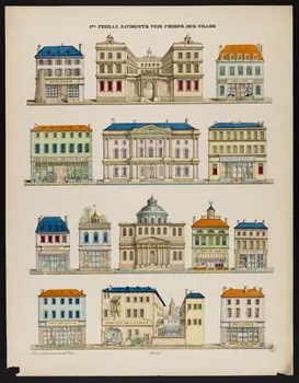 Charles Nicolas Gangel estampe BATIMENTS POUR FORMER DES VILLES. Metz 1852-1858 1953.86.4688  Photo