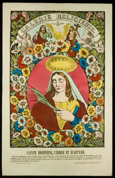 estampe GALERIE RELIGIEUSE.  SAINTE JOSEPHINE, VIERGE ET MARTYRE. 1953.86.469 Photo
