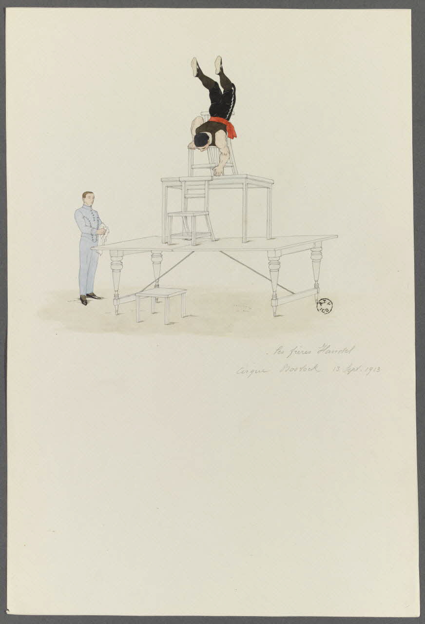 Marthe Vesque ; Juliette Vesque album Numéro de cirque : Les Frères Handel 1913 1962.67.101 Photo RMN-Grand Palais (Mucem)