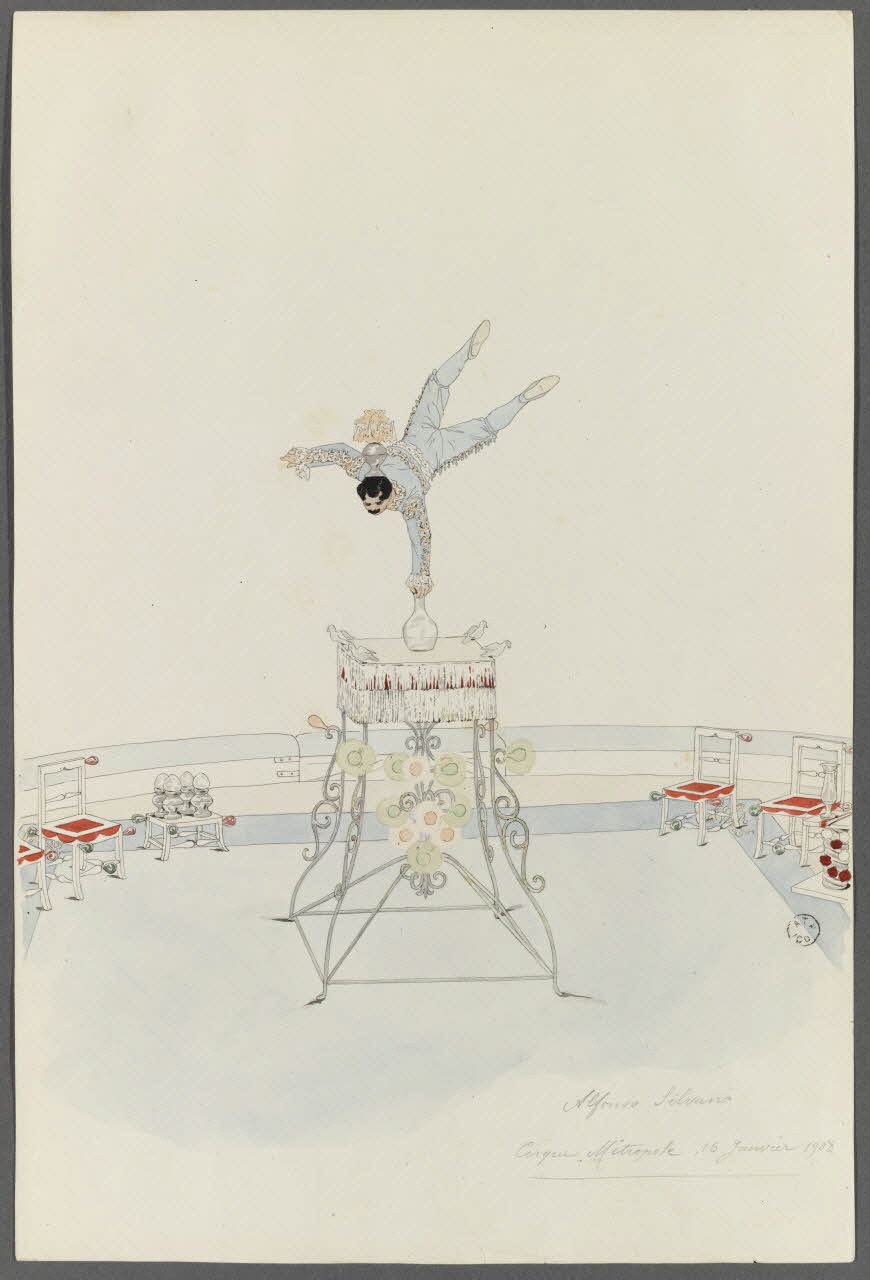 Marthe Vesque ; Juliette Vesque album Numéro de cirque : Alfonso Silvana 1908 1962.67.103 Photo RMN-Grand Palais (Mucem)