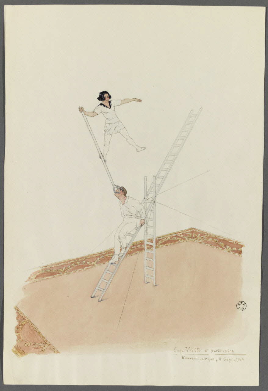Marthe Vesque ; Juliette Vesque album Numéro de cirque : Cap. Vhite et partenaire 1924 1962.67.105 Photo RMN-Grand Palais (Mucem)