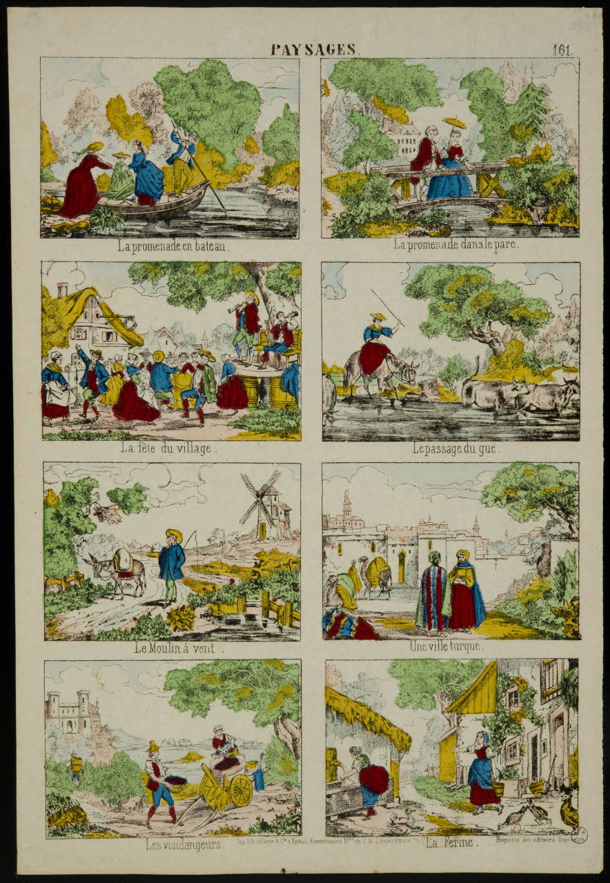 à compartiments (2x4) PAYSAGES. 1953.86.4700 Photo