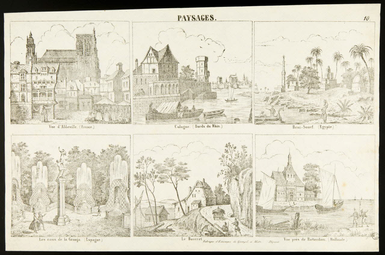 Charles Nicolas Gangel estampe PAYSAGES. Metz 1852-1858 1953.86.4711 Photo