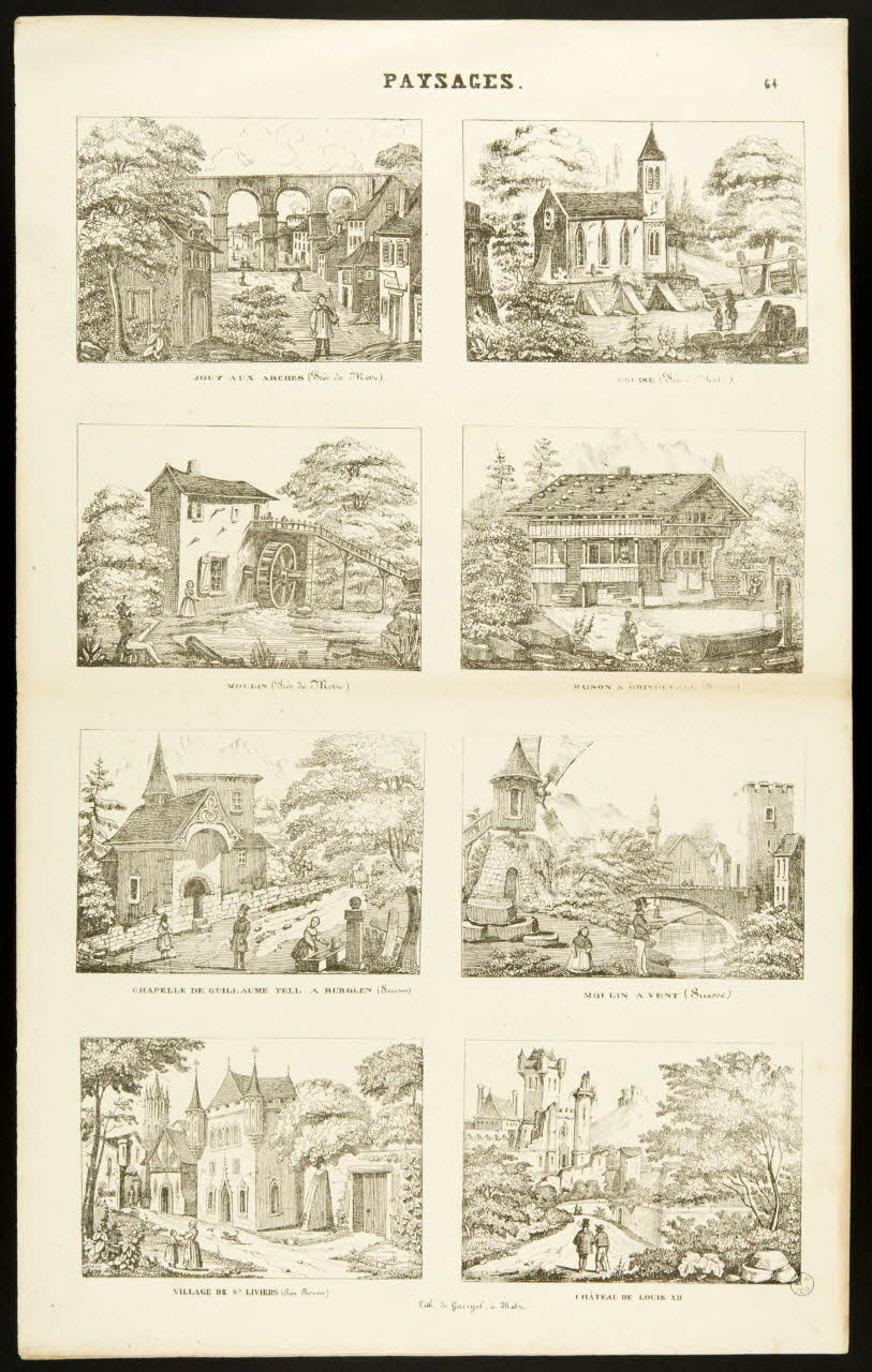 Charles Nicolas Gangel estampe PAYSAGES. Metz 1852-1858 1953.86.4713 Photo