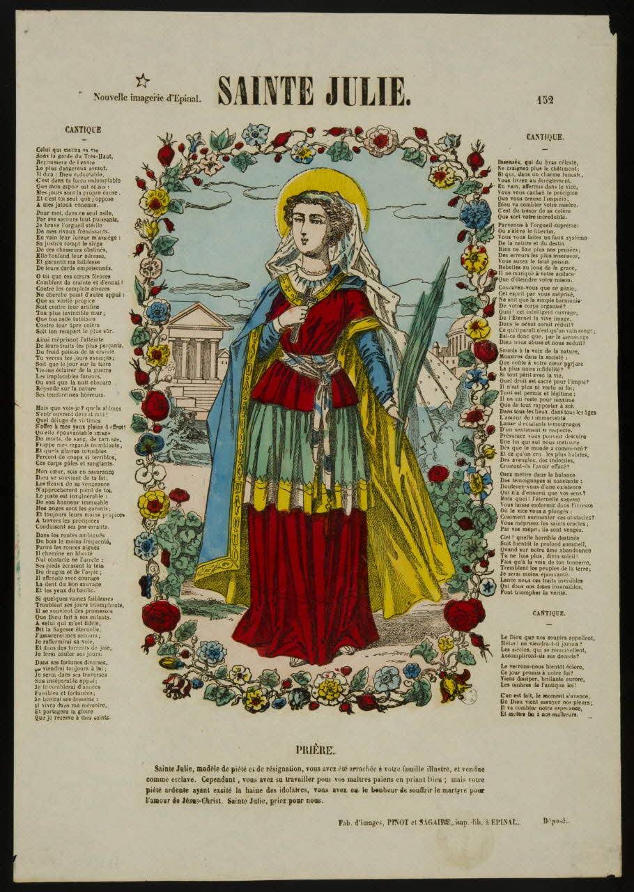 estampe SAINTE JULIE. 1953.86.472 Photo