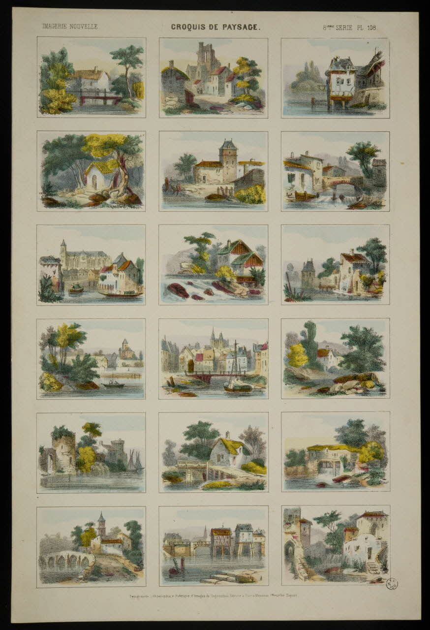 estampe CROQUIS DE PAYSAGE. 1953.86.4725 Photo