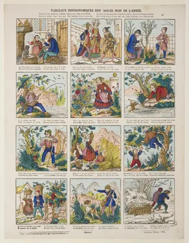 estampe TABLEAUX PHYSIONOMIQUES DES DOUZE MOIS DE L'ANNEE. 1953.86.4736 Photo