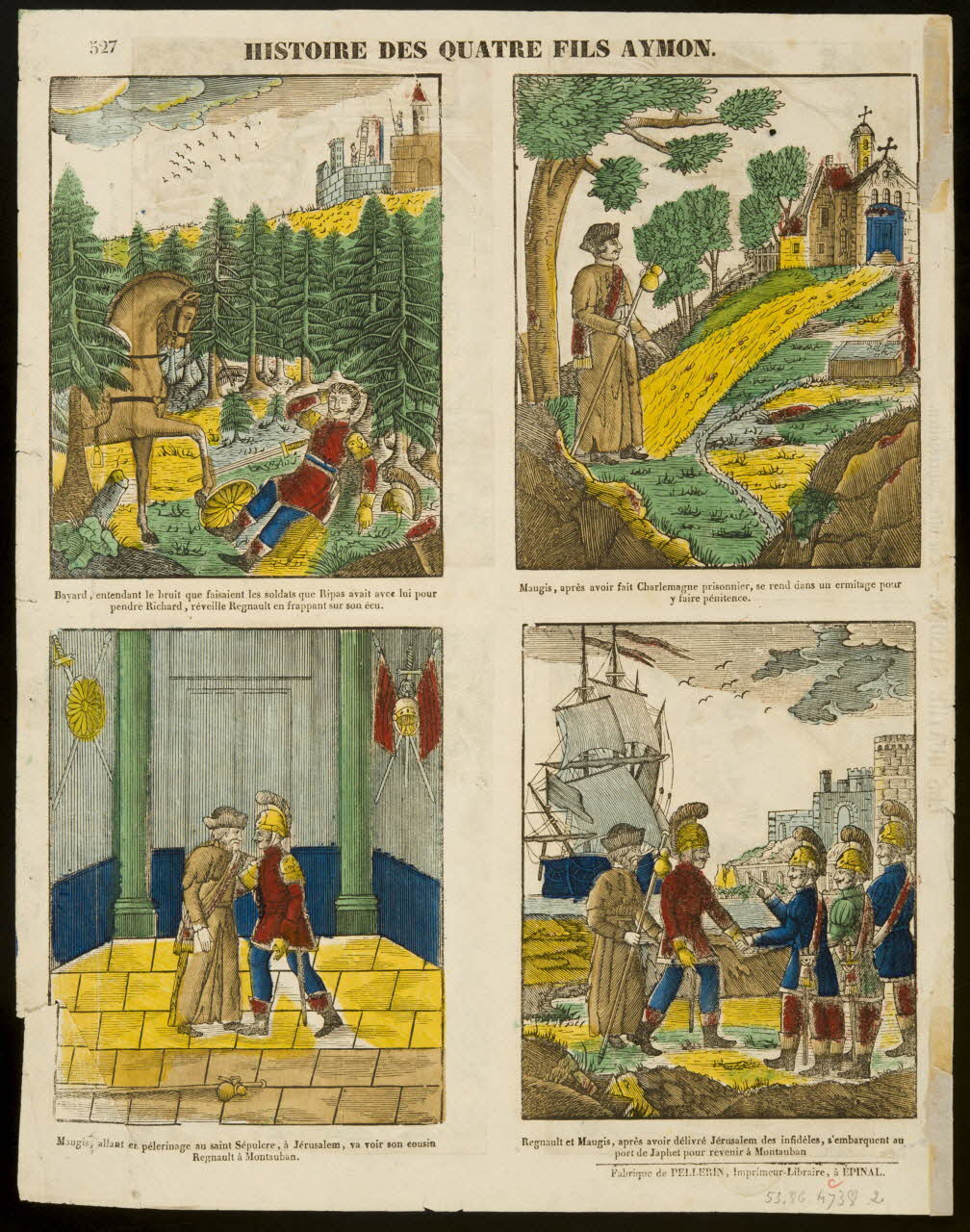 estampe HISTOIRE DES QUATRE FILS AYMON. 1953.86.4738.2 Photo