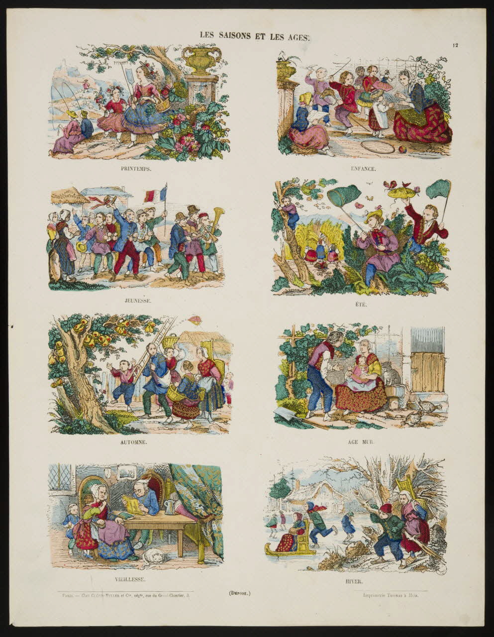 estampe LES SAISONS ET LES AGES. 1953.86.4741 Photo