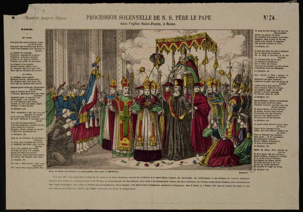 estampe PROCESSION SOLENNELLE DE N.S. PERE LE PAPE. 1953.86.4759 Photo