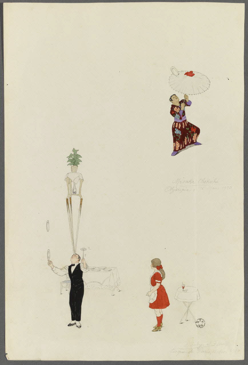 Marthe Vesque ; Juliette Vesque album Numéro de cirque : Misaka Chokichi, Marley et Flora 1920 1962.67.149 Photo RMN-Grand Palais (Mucem)