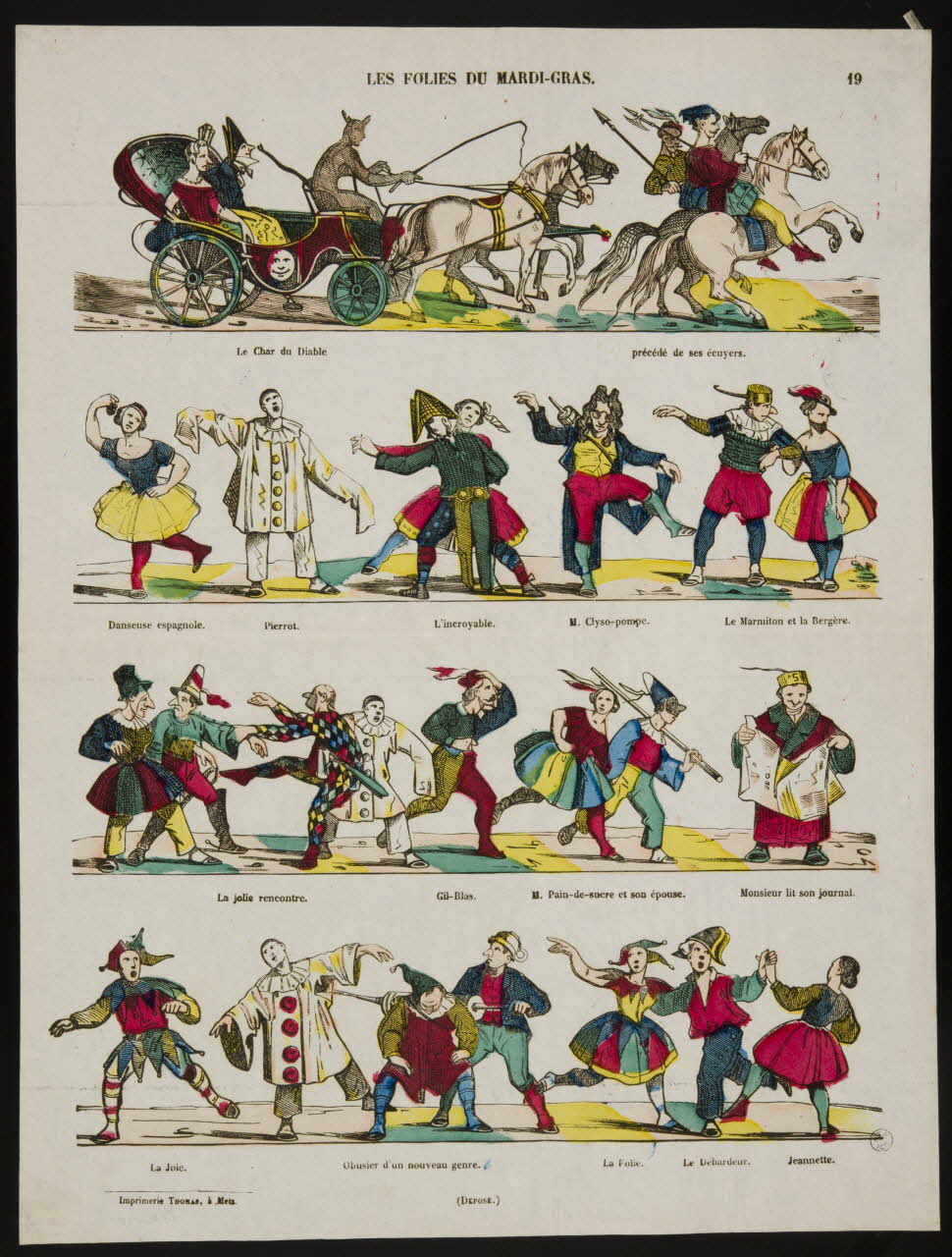 estampe LES FOLIES DU MARDI-GRAS. 1953.86.4770 Photo