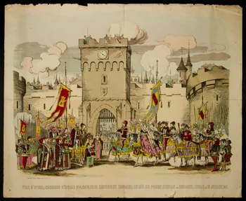 estampe VILLE D'EPINAL, - CONCOURS REGIONAL 1864, CAVALCADE HISTORIQUE LORRAINE 1953.86.4776 Photo