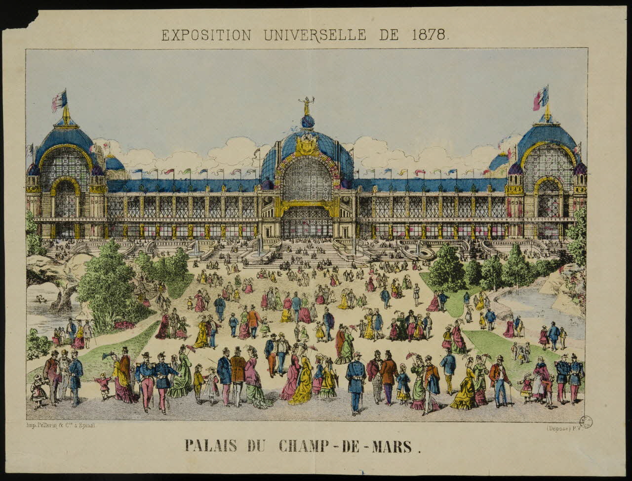 Charles Pellerin ; Letourneur-Dubreuil estampe EXPOSITION UNIVERSELLE DE 1878.  PALAIS DU CHAMP - DE - MARS. Lorraine, France 1878 1953.86.4797 Photo