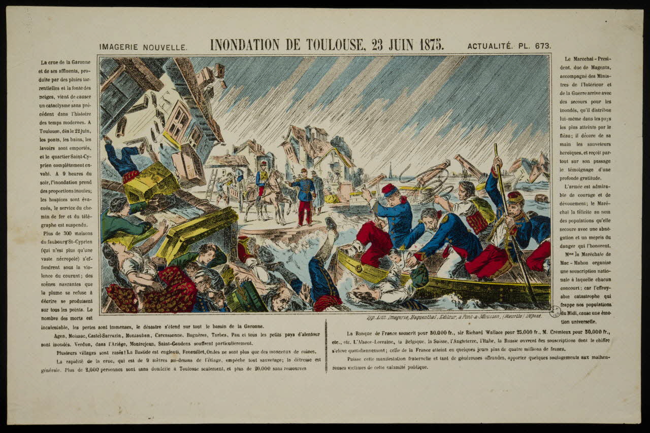 estampe INONDATION DE TOULOUSE, 23 JUIN 1875. 1953.86.4818 Photo