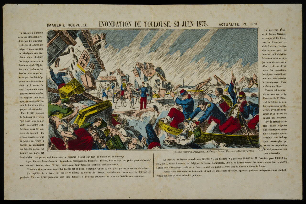estampe INONDATION DE TOULOUSE, 23 JUIN 1875. 1953.86.4819 Photo