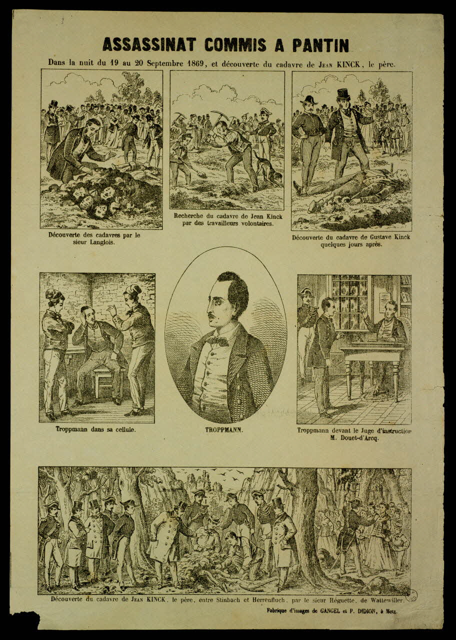 estampe ASSASSINAT COMMIS A PANTIN 1953.86.4830 Photo
