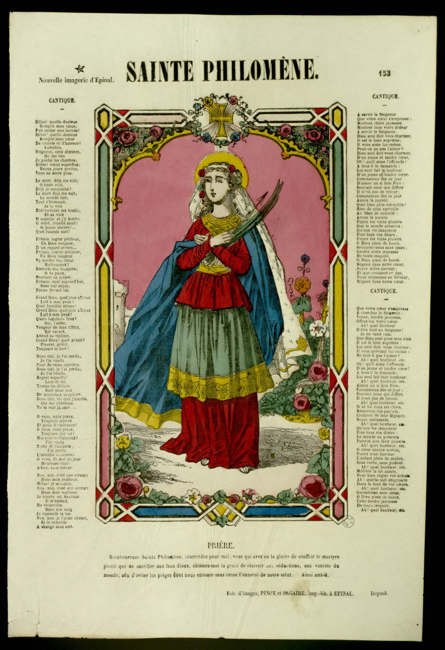 Pinot et Sagaire estampe SAINTE PHILOMENE. Lorraine, France 1860-1872 1953.86.484 Photo