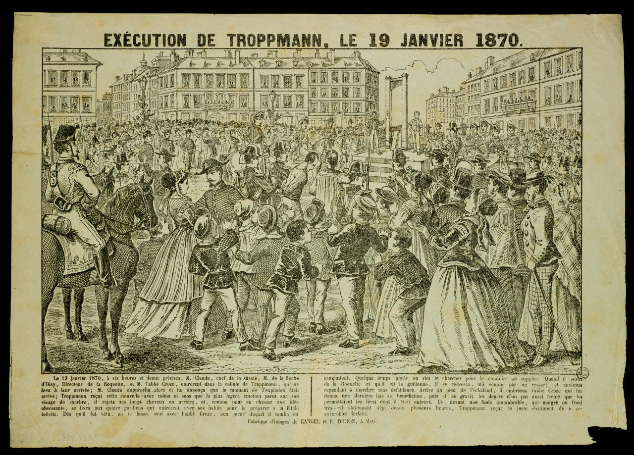 estampe EXECUTION DE TROPPMANN, LE 19 JANVIER 1870 1953.86.4842 Photo