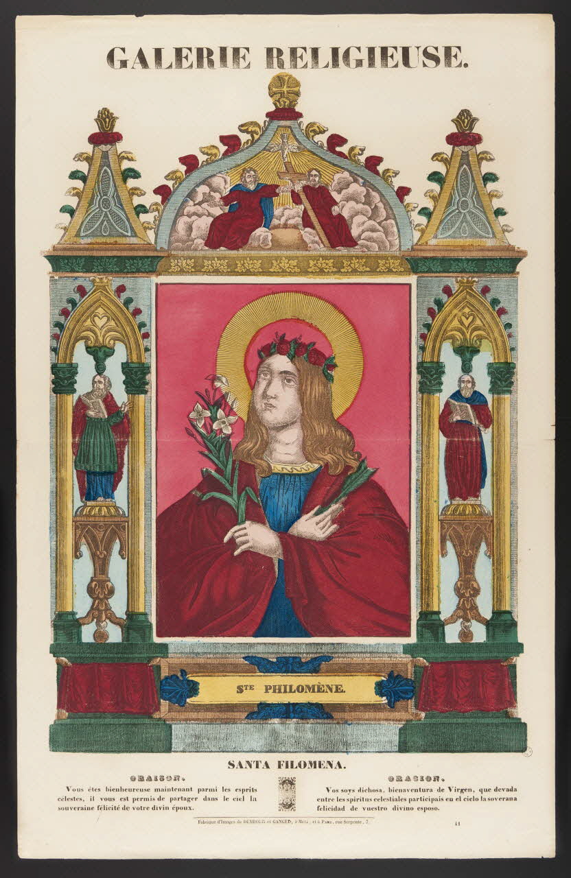 Dembour et Gangel estampe GALERIE RELIGIEUSE  STE PHILOMENE. Metz 1840-1852 1953.86.485 Photo