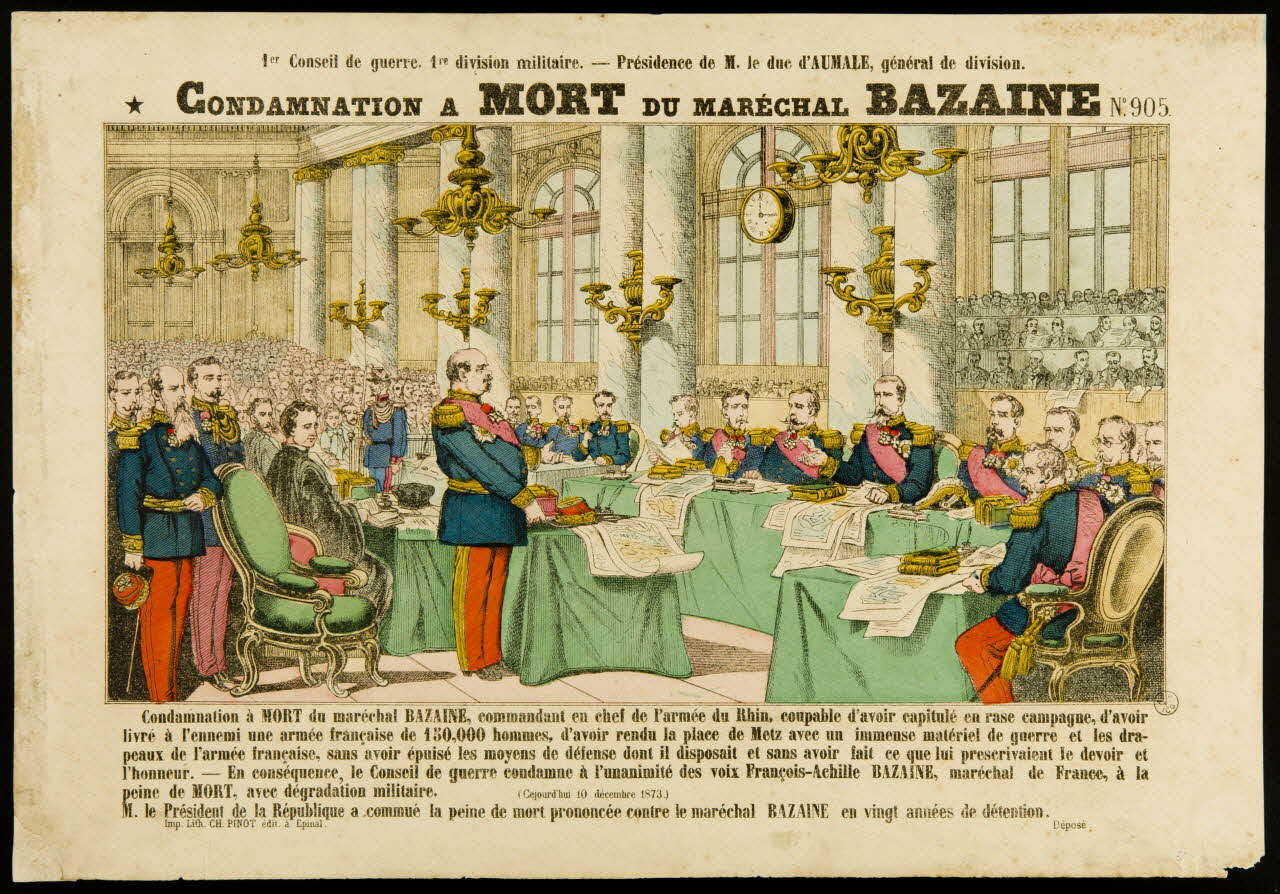 estampe CONDAMNATION A MORT DU MARECHAL BAZAINE 1953.86.4853 Photo