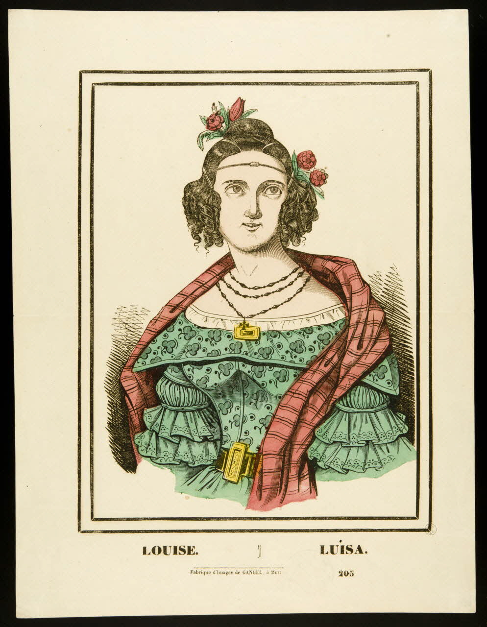 Charles Nicolas Gangel estampe LOUISE. Metz 1852-1858 1953.86.4855 Photo