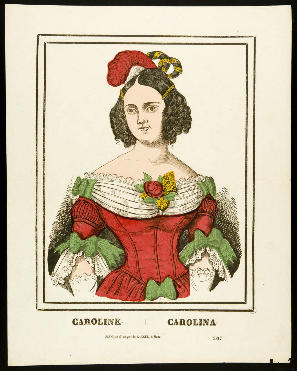 Charles Nicolas Gangel estampe CAROLINE. Metz 1852-1858 1953.86.4857 Photo