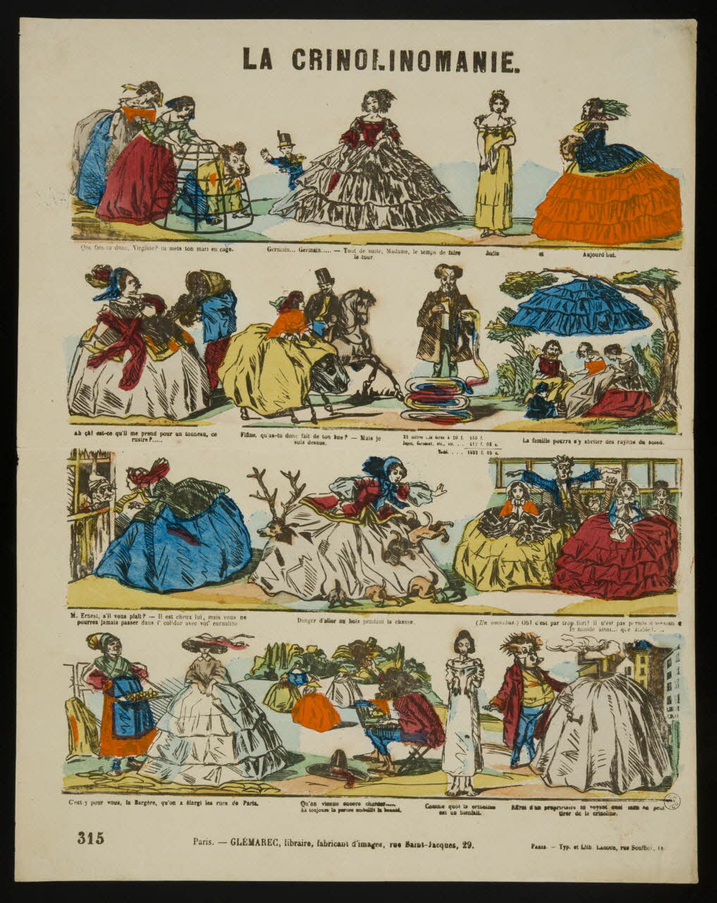 François Lacour ; Charles-Eugène Glémarec à registres (4) LA CRINOLIMANIE. Paris 1858-1860 1953.86.4876 Photo