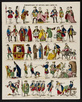 Charles Nicolas Gangel estampe PERSONNAGES ET SCENES SOUS LOUIS XV. Metz 1852-1858 1953.86.4891 Photo