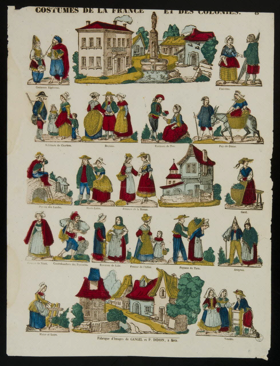 Dembour et Gangel estampe COSTUMES DE LA FRANCE ET DES COLONIES. Metz 1840-1852 1953.86.4893 Photo