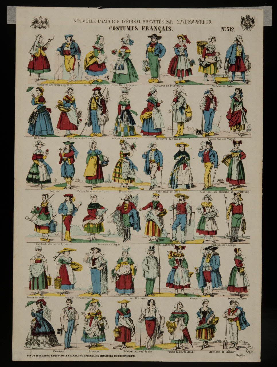 estampe COSTUMES FRANCAIS. 1953.86.4895 Photo