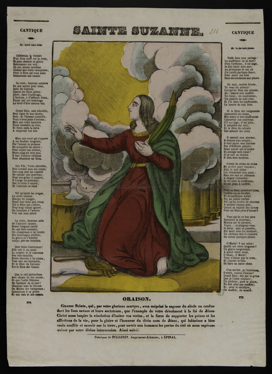 estampe SAINTE SUZANNE. 1953.86.492 Photo