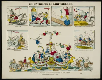 Charles Nicolas Gangel estampe LES EXERCICES DE L'HIPPODROME. Metz 1852-1858 1953.86.4924  Photo