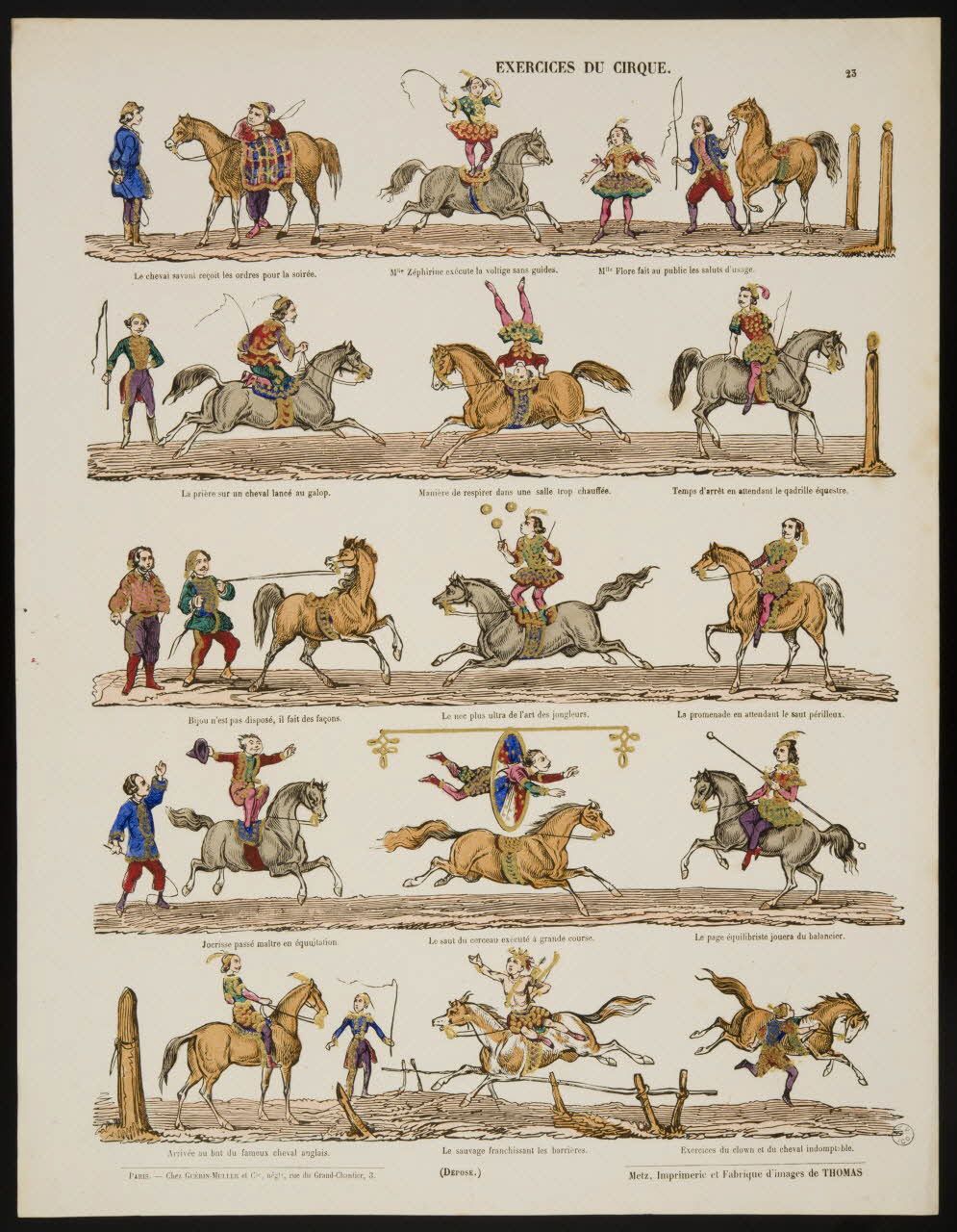 estampe EXERCICES DU CIRQUE. 1953.86.4925 Photo