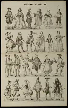 Charles Nicolas Gangel estampe COSTUMES DE THEÂTRE. Lorraine, France 1852-1858 1953.86.4952 Photo