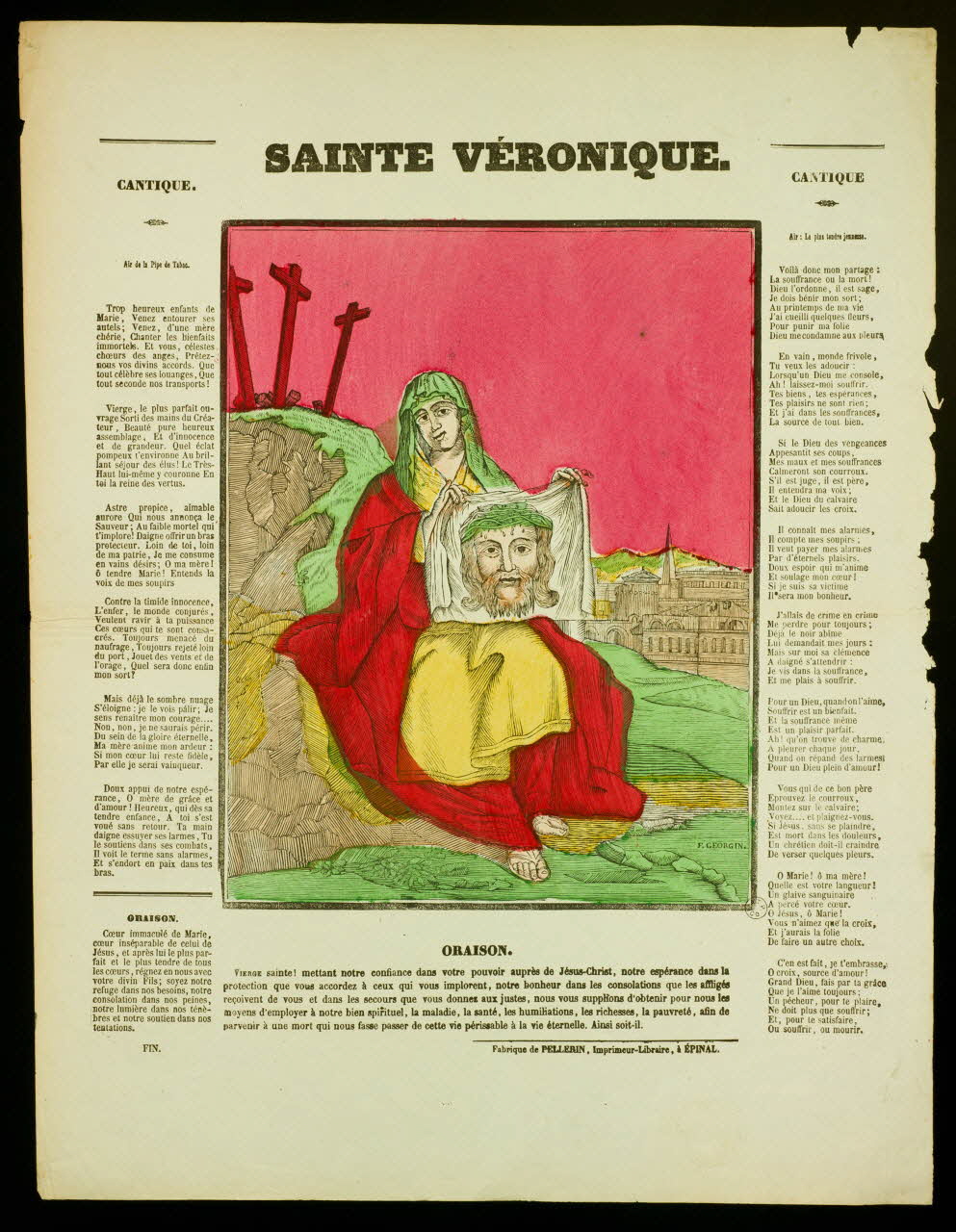 estampe SAINTE VERONIQUE. 1953.86.496 Photo