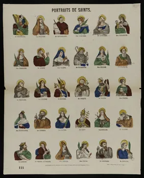 estampe PORTRAITS DE SAINTS. 1953.86.499 Photo