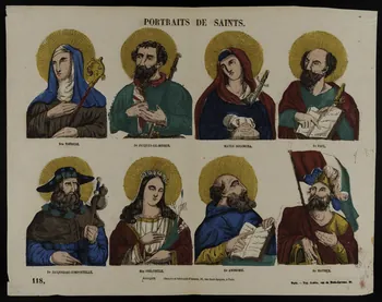 estampe PORTRAITS DE SAINTS. 1953.86.500  Photo
