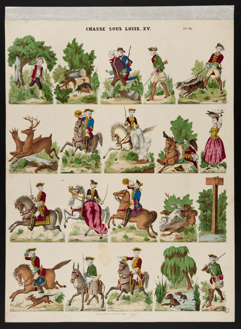 Charles Nicolas Gangel estampe CHASSE SOUS LOUIS XV. Metz 1852-1858 1953.86.5018 Photo