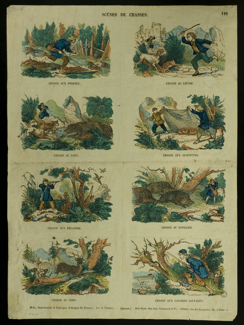 estampe SCENES DE CHASSES. 1953.86.5024 Photo