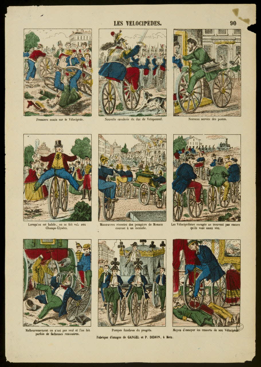 estampe LES VELOCIPEDES 1953.86.5032 Photo