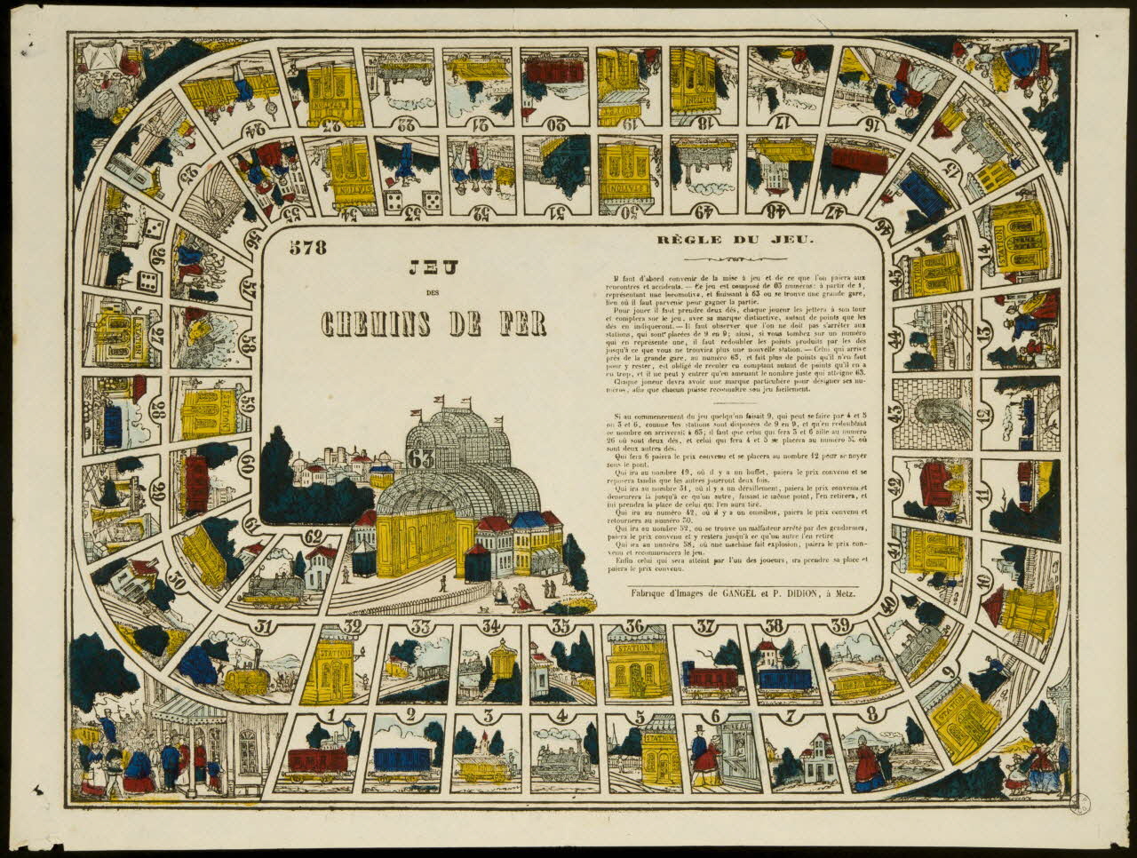 estampe JEU  DES  CHEMINS DE FER 1953.86.5037 Photo