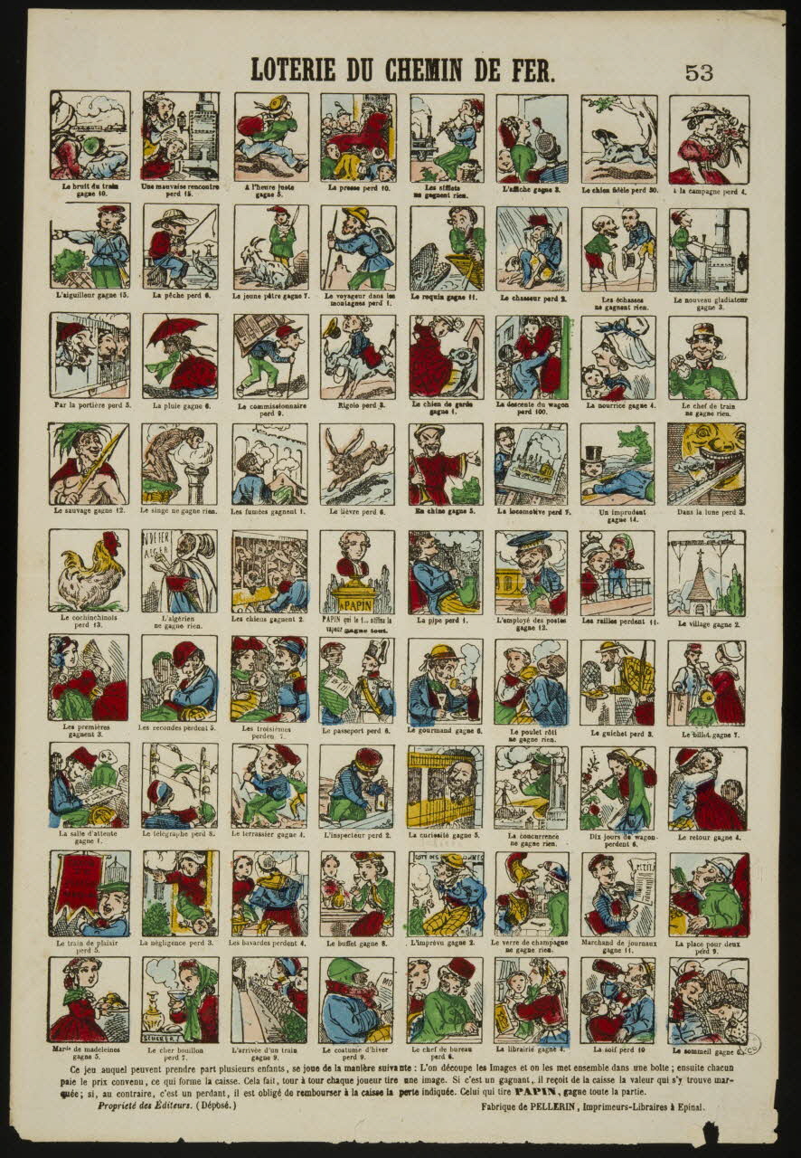 estampe LOTERIE DU CHEMIN DE FER. 1953.86.5040 Photo