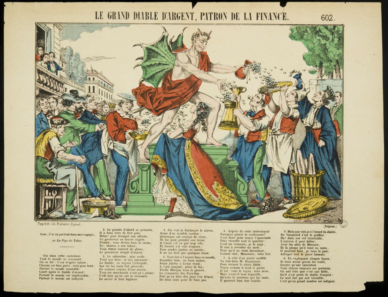 estampe LE GRAND DIABLE D'ARGENT, PATRON DE LA FINANCE. 1953.86.5050 Photo