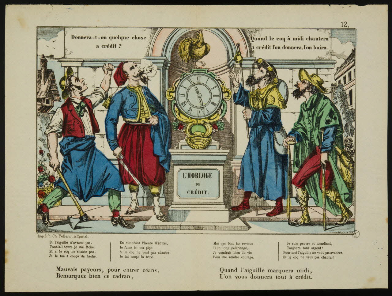 estampe L'HORLOGE  DE  CREDIT. 1953.86.5059 Photo