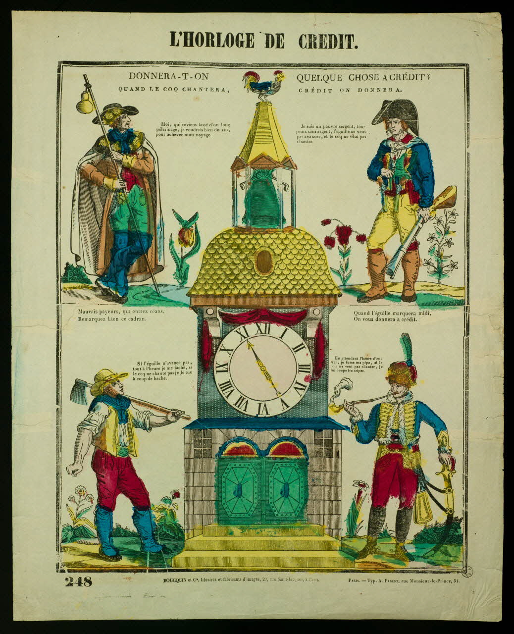 estampe L'HORLOGE DE CREDIT. 1953.86.5060 Photo