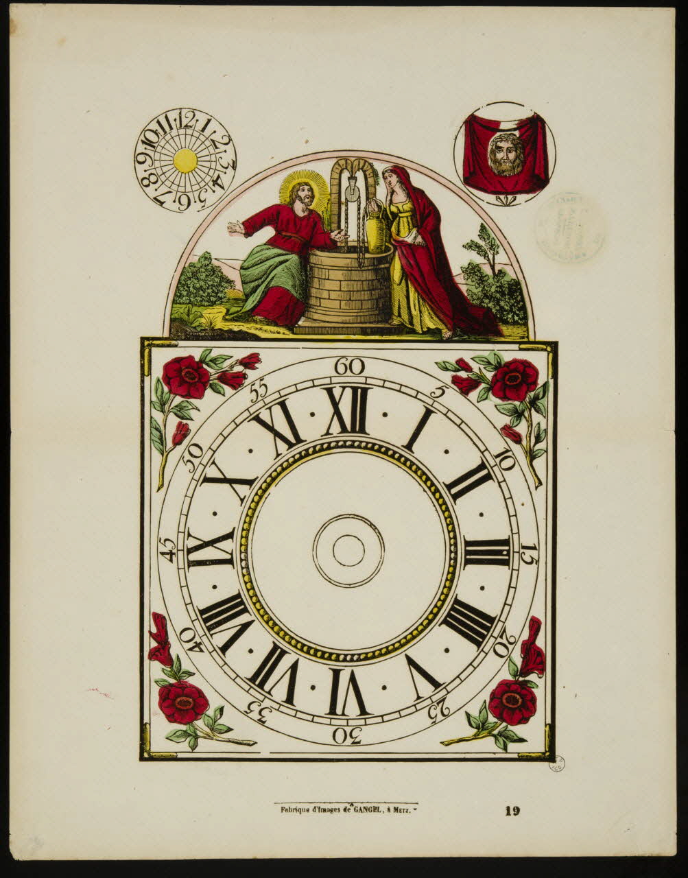 Charles Nicolas Gangel estampe Horloge Metz 1852-1858 1953.86.5064 Photo