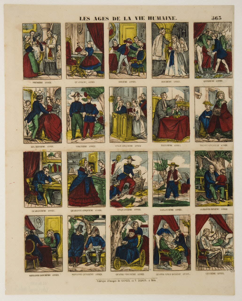estampe LES AGES DE LA VIE HUMAINE. 1953.86.5071 Photo