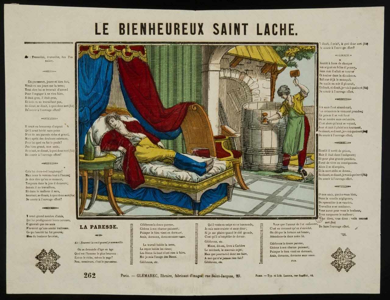 François Lacour ; Charles-Eugène Glémarec estampe LE BIENHEUREUX SAINT LACHE. Paris 1858-1860 1953.86.5086 Photo