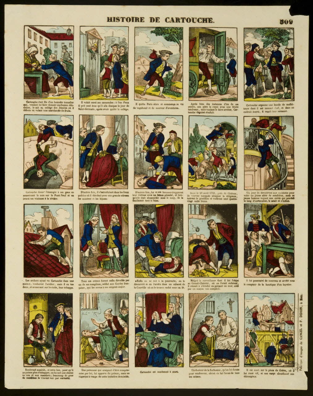 estampe HISTOIRE DE CARTOUCHE. 1953.86.5100 Photo